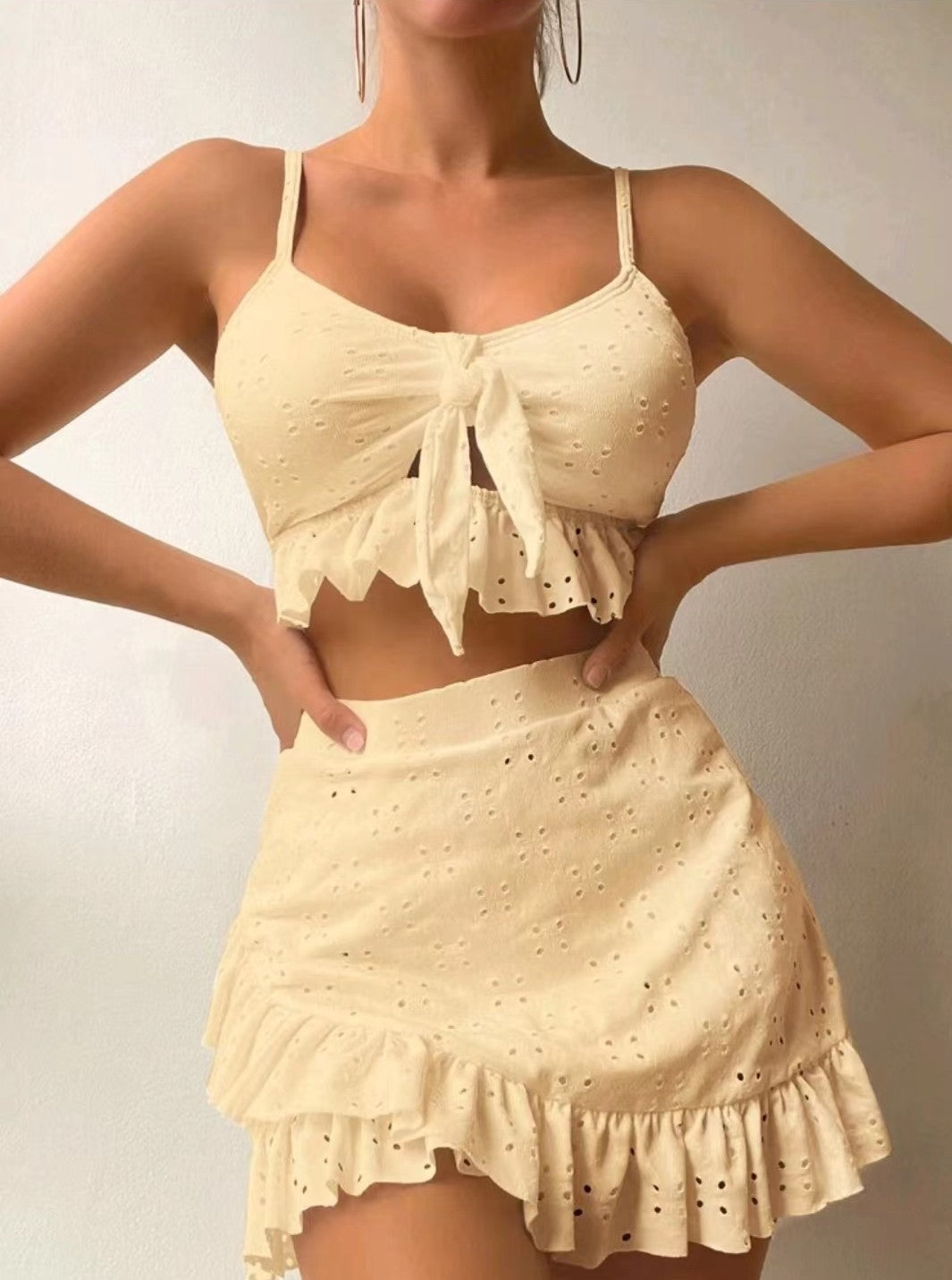 Saida Swim Set | Stylish 3-Piece Ruffle Swim Set
