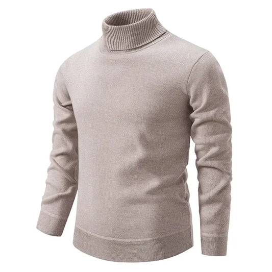 Men's Shetland Wool Turtleneck Sweater - OutfitLondon