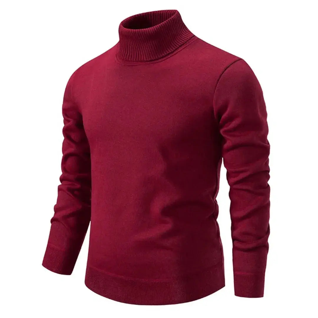 Men's Shetland Wool Turtleneck Sweater
