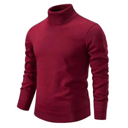 Men's Shetland Wool Turtleneck Sweater