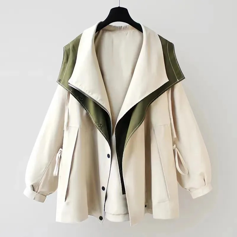 Women's Breathable Water Resistant Windbreaker Coat - OutfitLondon