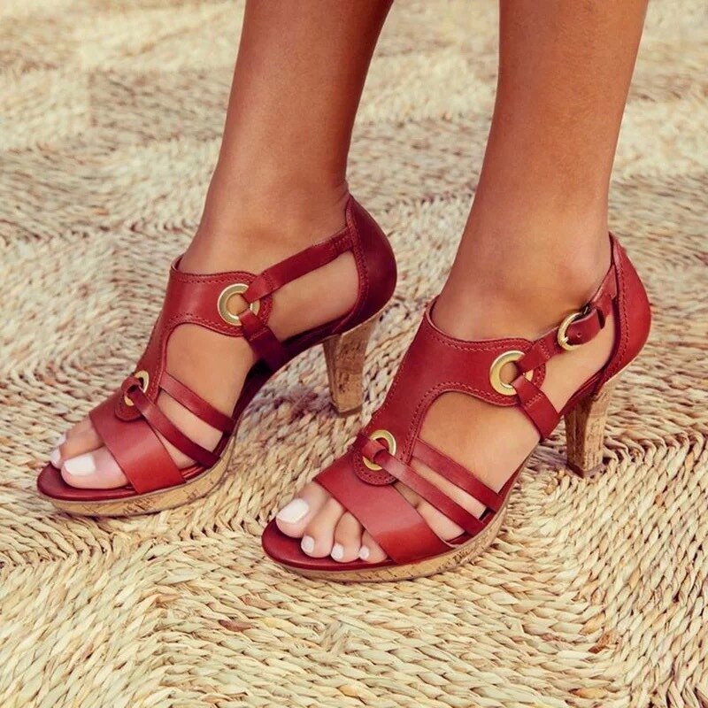 Supportive Comfort Sandal with Heel