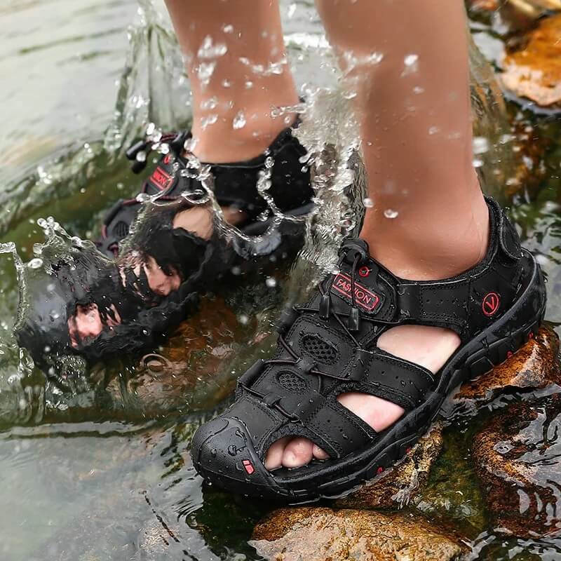Comfortable Leather Arch Support Walking Sandal
