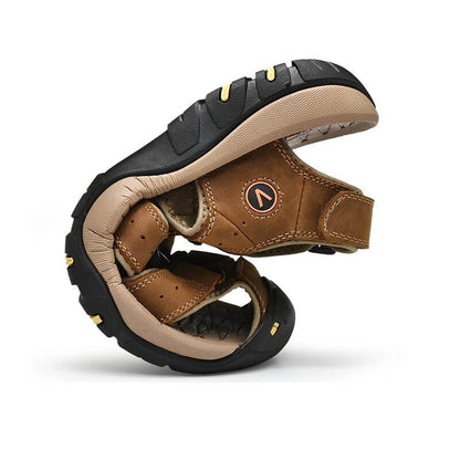 Comfortable Brown Leather Arch Support Sandal