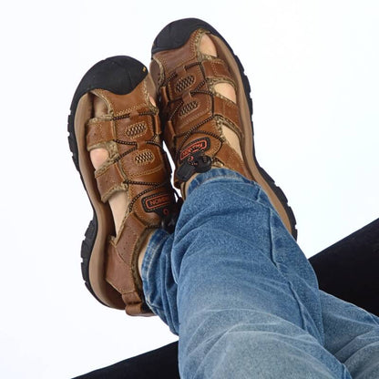Comfortable Brown Leather Arch Support Sandal