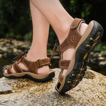 Comfortable Brown Leather Arch Support Sandal