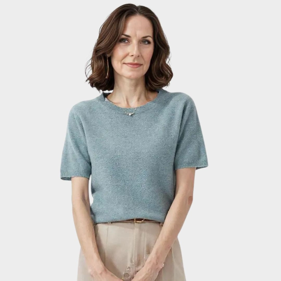 Ladies' Casual Short Sleeve Knit Tee - OutfitLondon