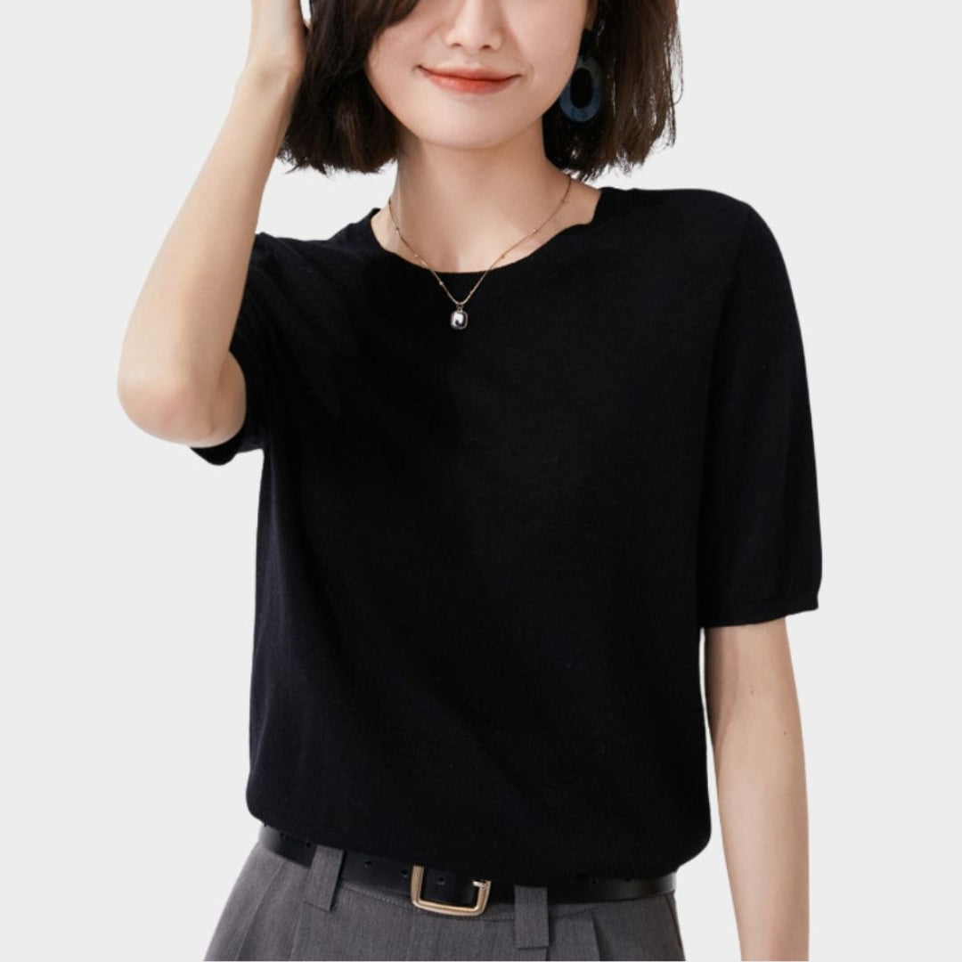 Ladies' Casual Short Sleeve Knit Tee