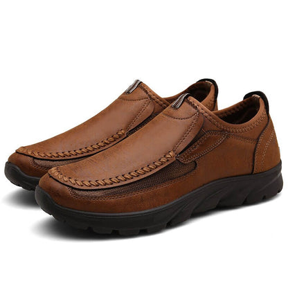 Relaxed Fit Soft Brown Slip On Shoes