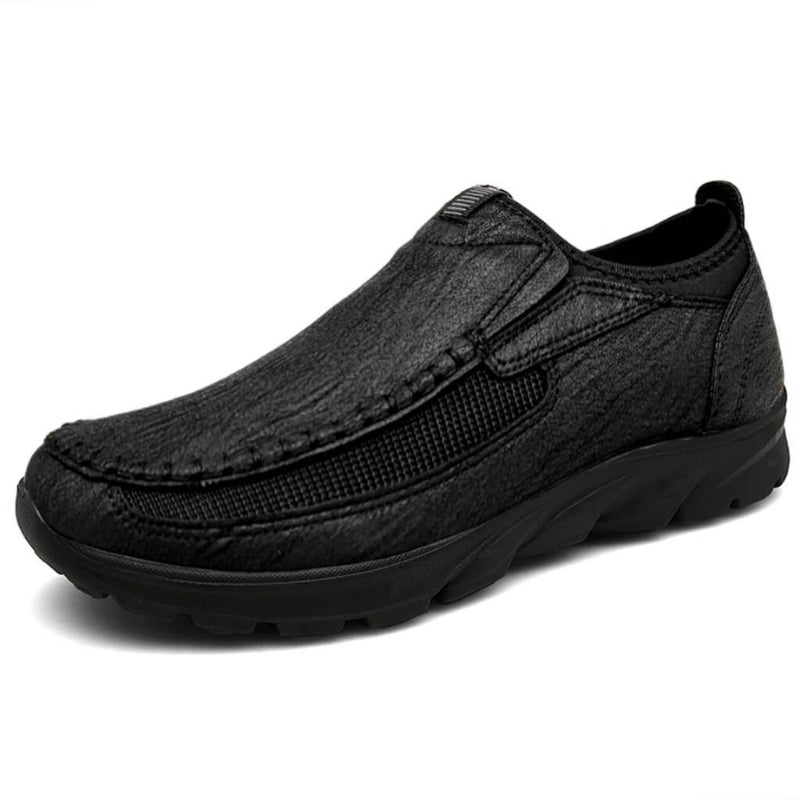 Soft Casual Breathable Slip On Shoes Black - OutfitLondon