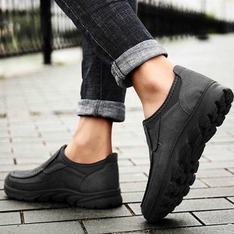 Soft Casual Breathable Slip On Shoes Black