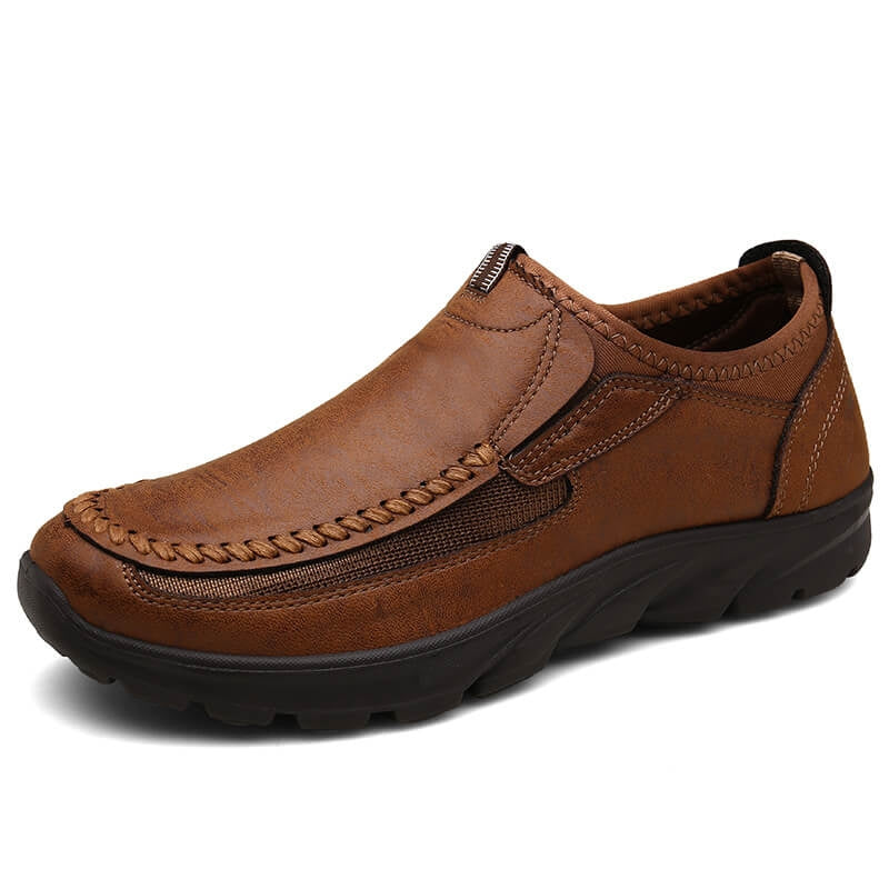 Relaxed Fit Soft Brown Slip On Shoes - OutfitLondon