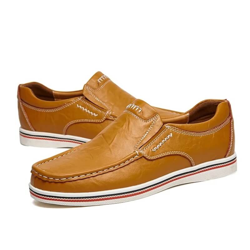 Classic Leather Moccasin Loafers Brown