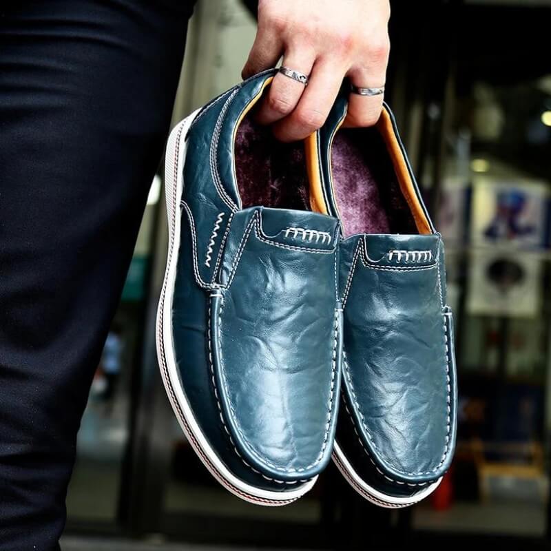 Classic Leather Moccasin Loafers Brown