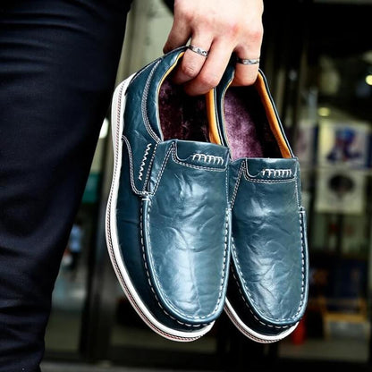 Classic Leather Moccasin Loafers Brown
