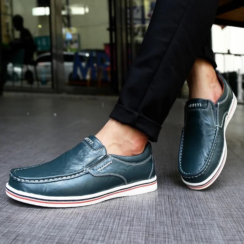 Classic Leather Moccasin Loafers Brown