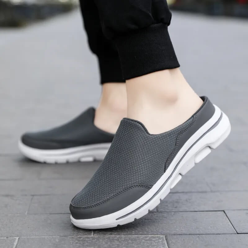 Soft Orthopedic Mule Slippers Gray