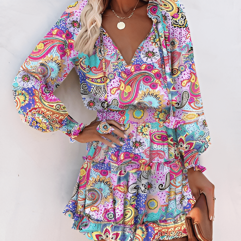 Saphira Dress | Chic and Flowy Mini Dress
