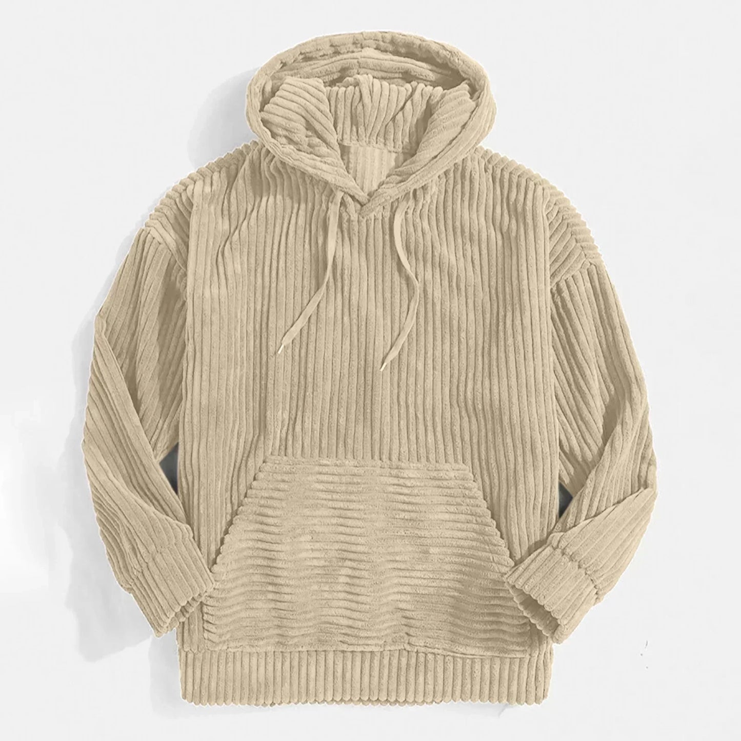 Cozy Mens Corduroy Jacket - Pouch Pocket, Casual Wear
