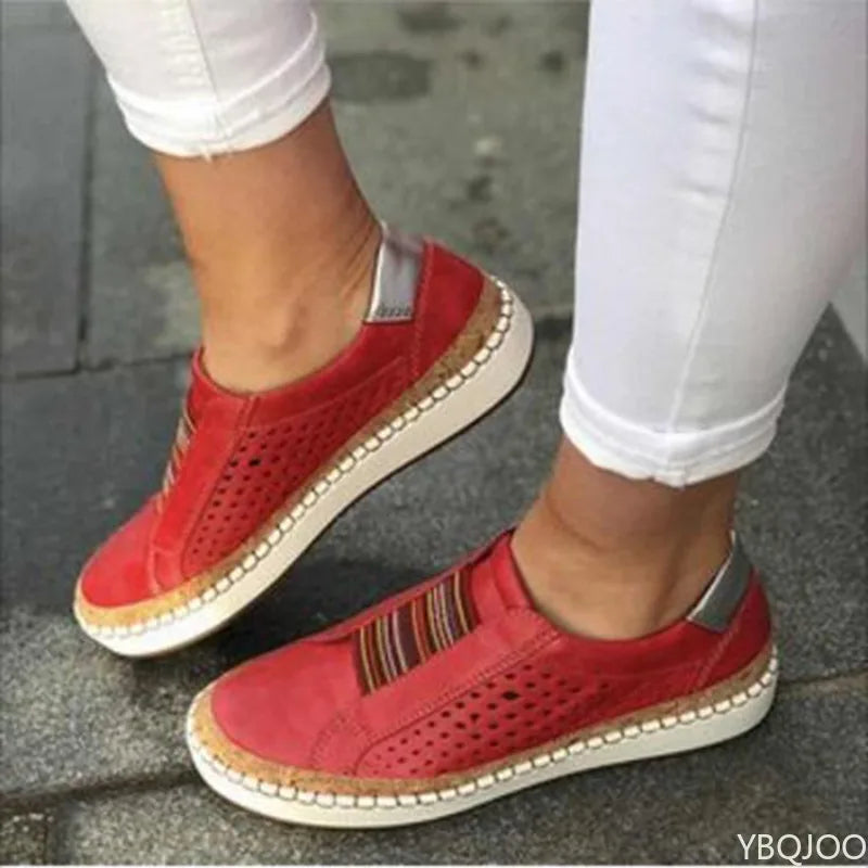 Soft Leather Ballet Flat Shoes for Ladies