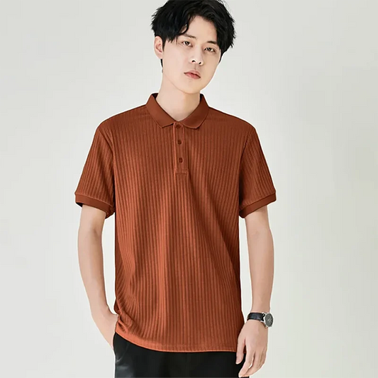 Timeless Mens Striped Polo Shirt – Retro Style Tops - OutfitLondon