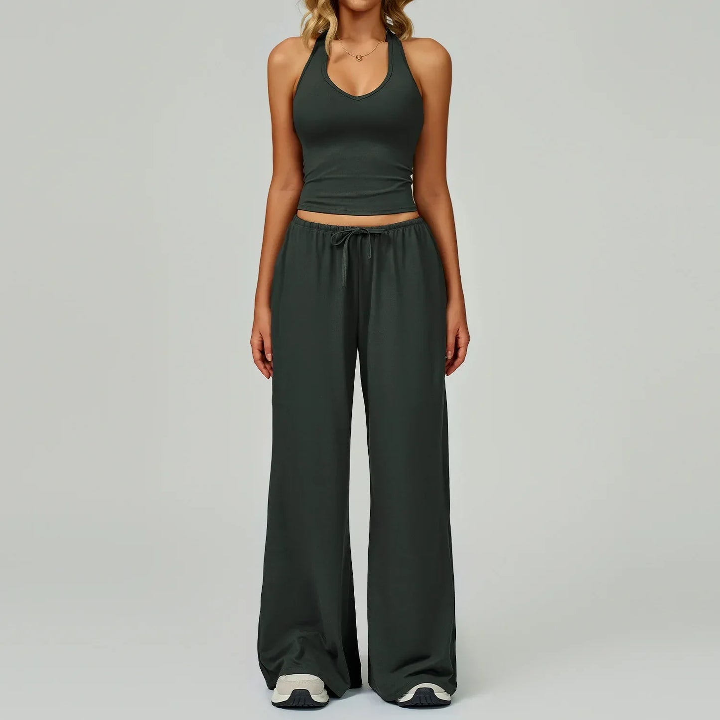 Comfortable Women's Sports Tank and Leggings Set
