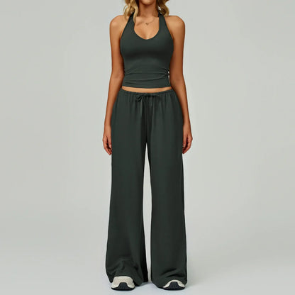 Comfortable Women's Sports Tank and Leggings Set