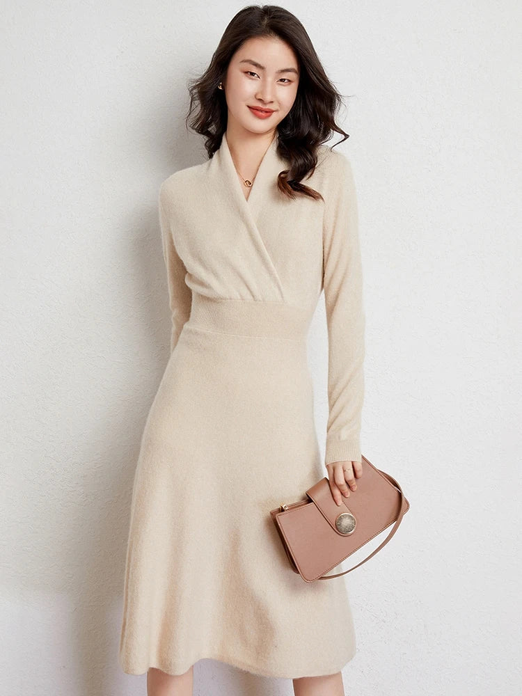 Matilda Women's Cashmere Wrap Dress Ultrasoft