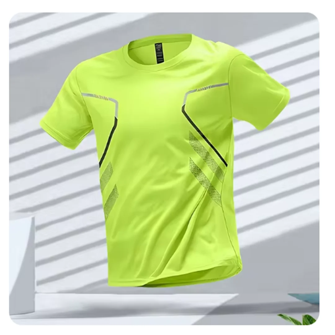 Mens Sport Shirt Moisture Wicking Quick Dry Ice Silk