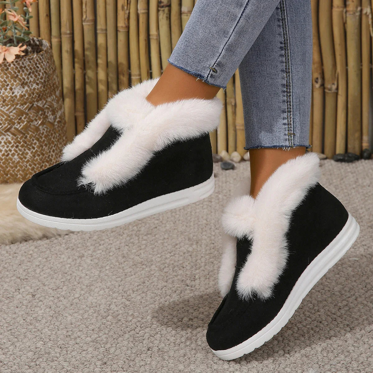 Cozy Faux Fur Winter Snow Boots for Women