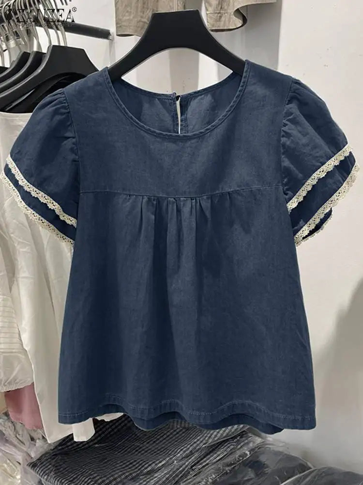 Stylish Decorative Patch Jeans Shirt - OutfitLondon
