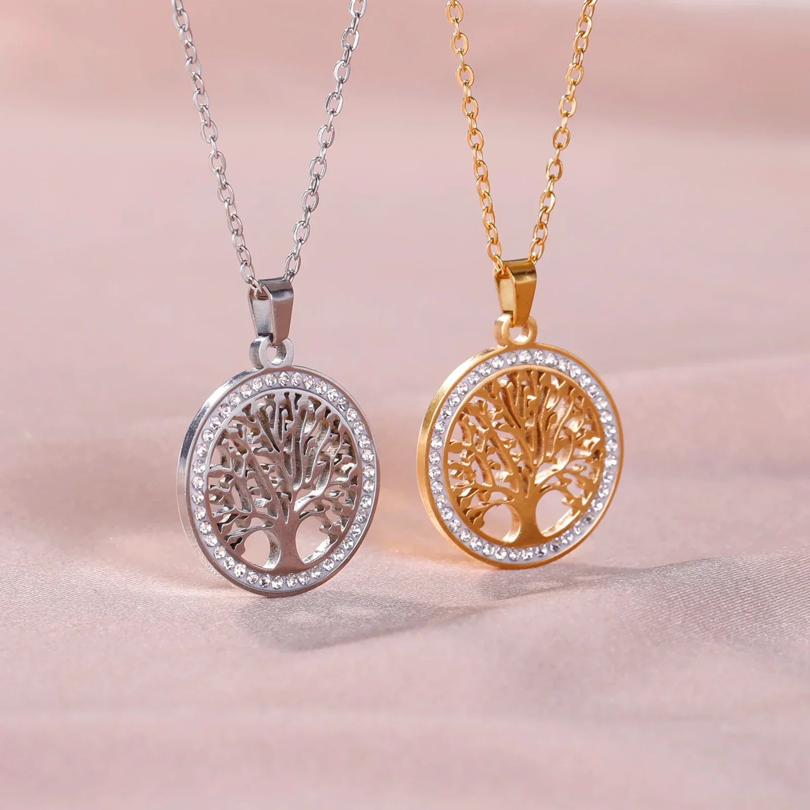 Beautiful Tree Leaf Zircon Pendant - OutfitLondon