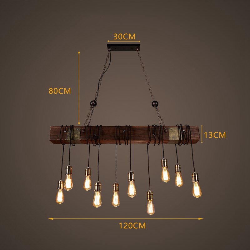 Farmhouse Style Wooden LED Light Fixture