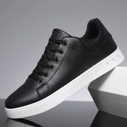 Comfy Lace Up Leather Trainer Shoes