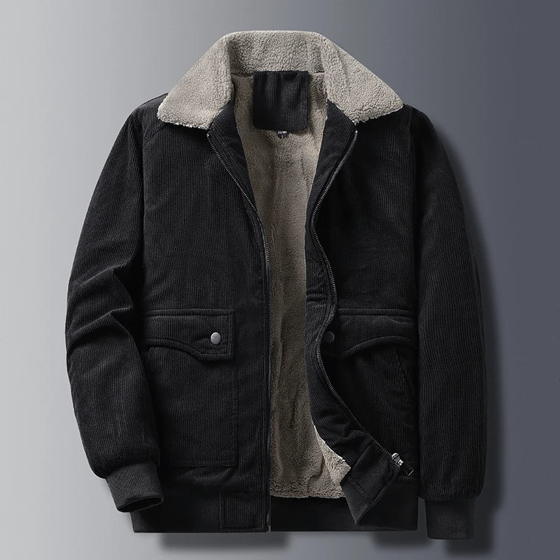 Rugged Textured Corduroy Jacket