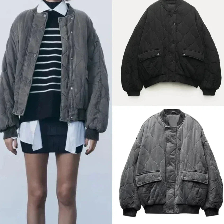 Streetwise Men's Quilted Bomber Jacket - OutfitLondon