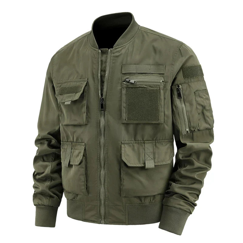 Men's Multi Pocket Velcro Jacket Rugged Utility