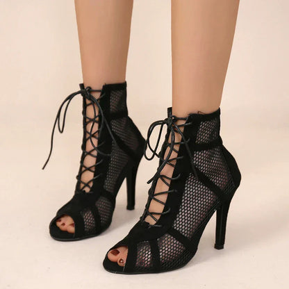 Chic Mesh High Heel Shoes