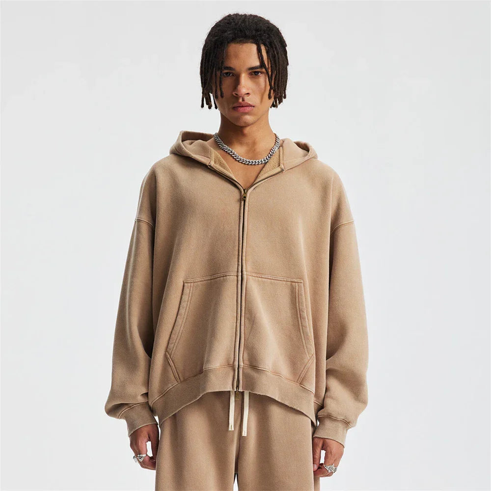 Cozy Fleece Zipper Hoodie Jacket