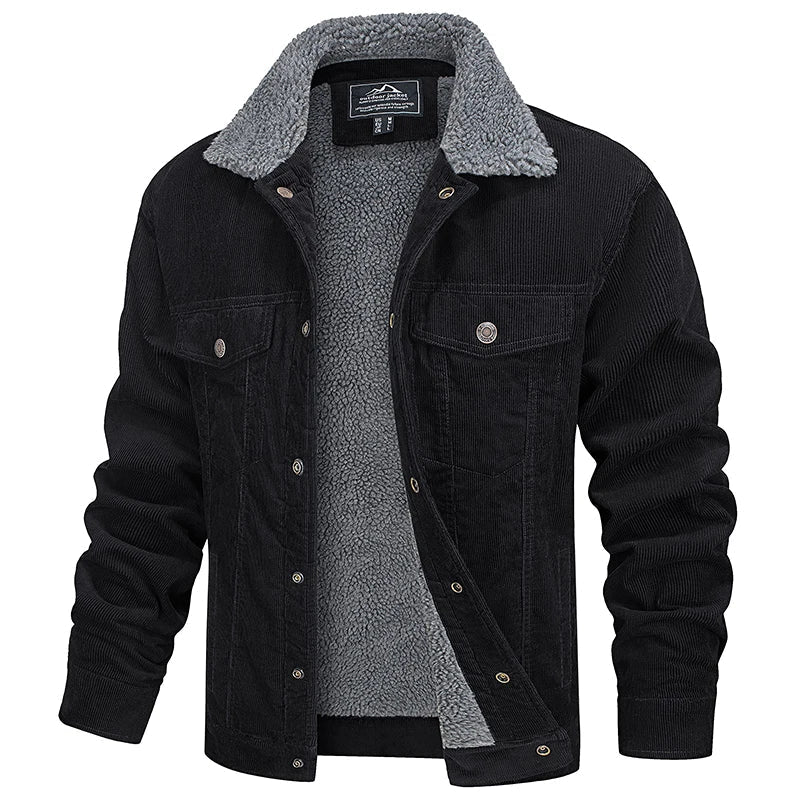 Durable Men's Casual Cotton Zip Jacket