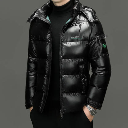 Warm Mens Quilted Puffer Coat - OutfitLondon