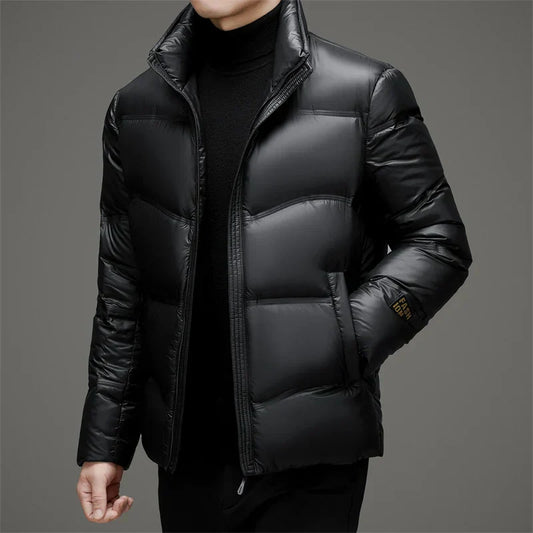 Men's Gloss Down Jacket Water Resistant 90% Duck Down Insulation - OutfitLondon
