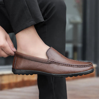 Men's Authentic Leather Slip On Shoes
