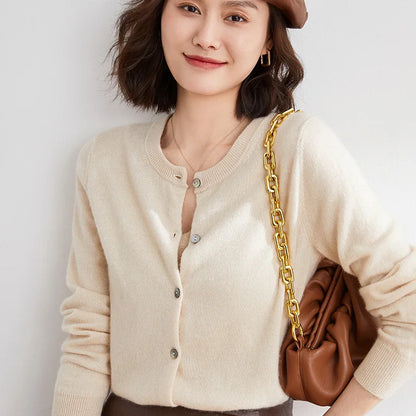 Soft Women's Open Front Cashmere Cardigan Sweater