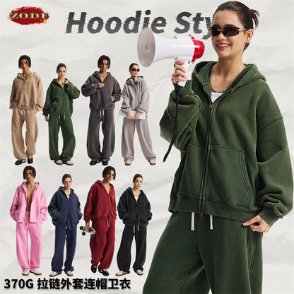 Cozy Fleece Zipper Hoodie Jacket - OutfitLondon