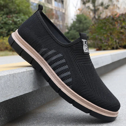 Breathable Mesh Sneakers for Men with Flexible Bottom