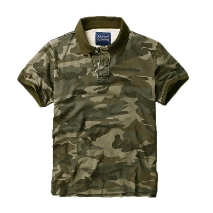 Breathable camouflage Mens Short Sleeve Polo Shirt - OutfitLondon
