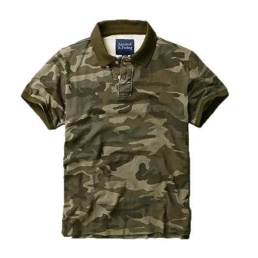 Breathable camouflage Mens Short Sleeve Polo Shirt - OutfitLondon