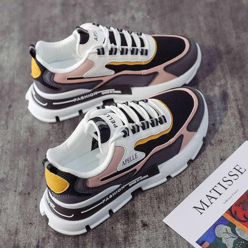 Trendy Ladies Running Shoes with Thick Sole