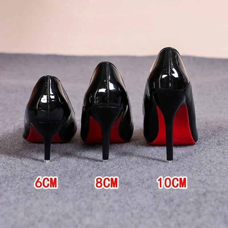 Elegant Red Stiletto Heels for Women - OutfitLondon